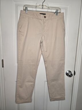 NWT Banana Republic Women's Classic Cotton Chino CroppPants - Light Beige Size 6